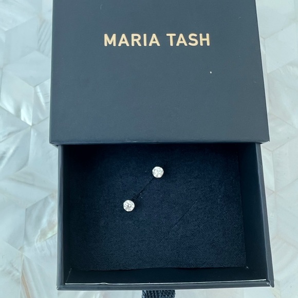 Maria Tash Invisible Diamond Threaded Stud Earring 3.8mm - Picture 3 of 4